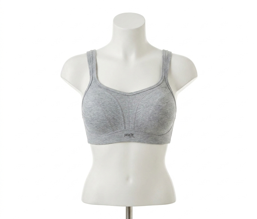 NEW PANACHE underwired sports bra in grey marl